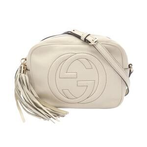 Gucci Soho Disco Bag Interlocking GG Shoulder Leather White